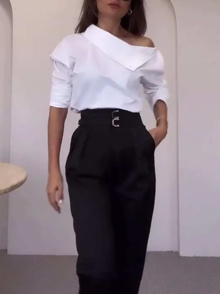 New Fashion Shirt For Women Women 2025 Casual Long-sleeve Button Women's Blouse Spring Chic White Tops Office Shirts Female - Image 3